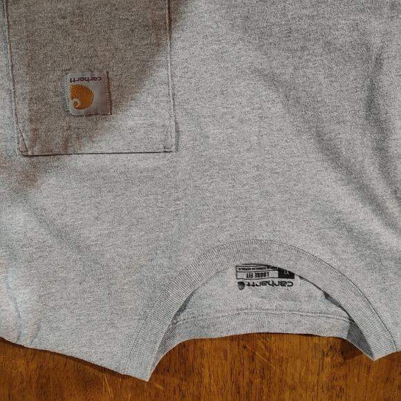 Carhartt short sleeve Gray ex large t-shirt loose fit 90% cotton 10% polyester - Picture 2 of 5